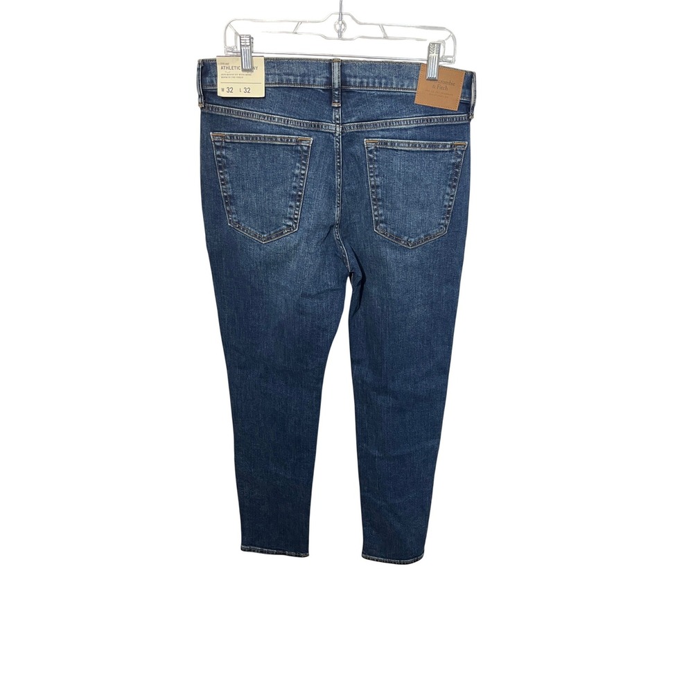 Abercrombie & Fitch Athletic Skinny Jeans Mens 32x32 Blue Medium Wash Stretch‎ - Picture 2 of 4